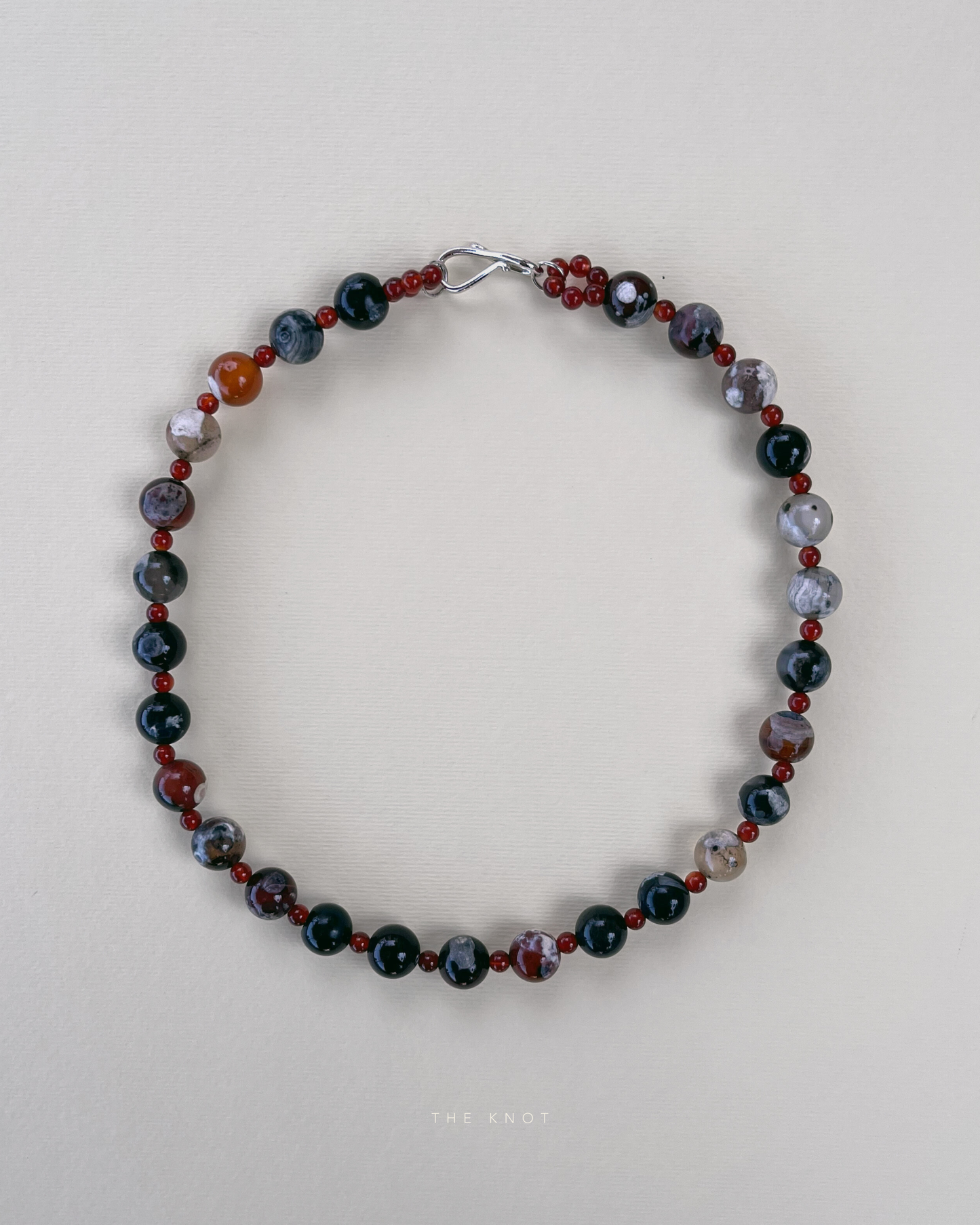 STRUNG TERRA005 - fire lace agate / carnelian