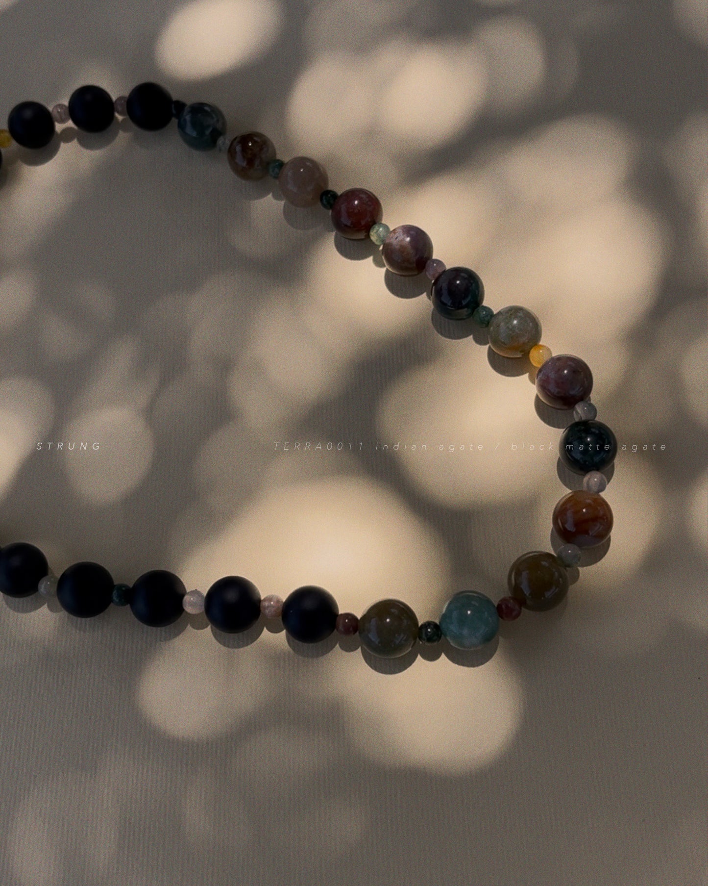 STRUNG TERRA011 duo - indian agate / black matte agate