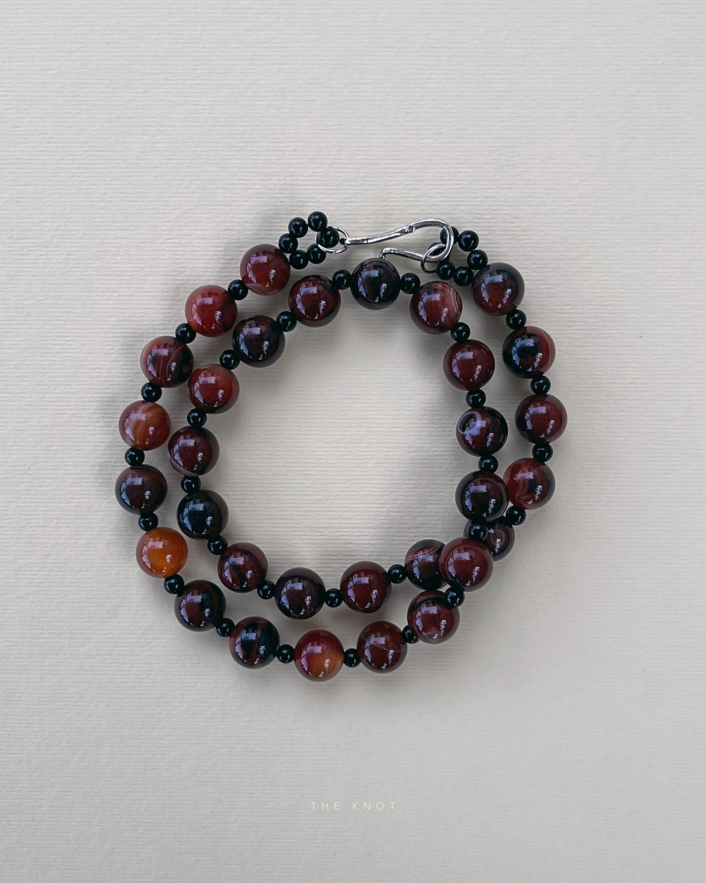 STRUNG TERRA006 - red striped agate / black agate