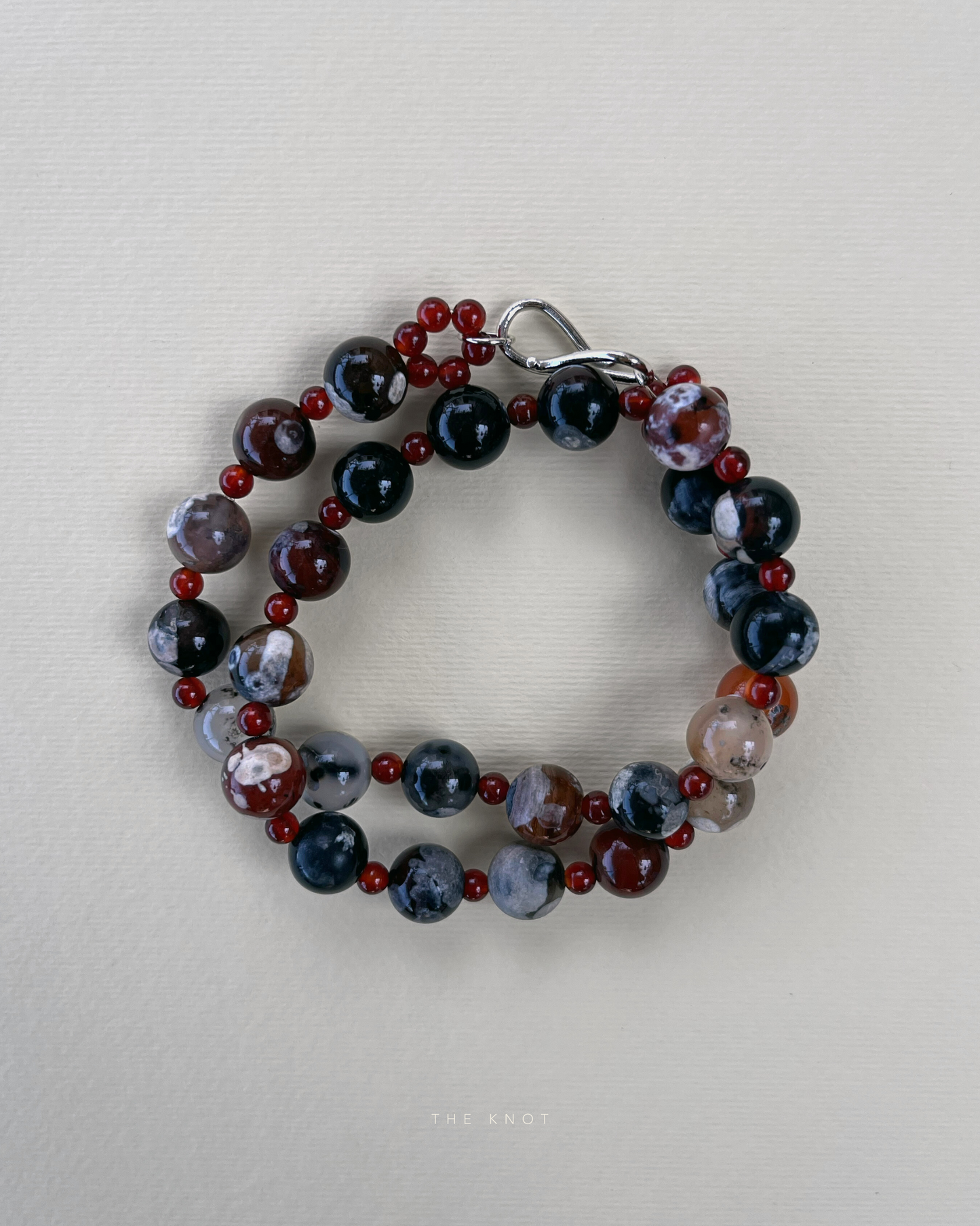 STRUNG TERRA005 - fire lace agate / carnelian