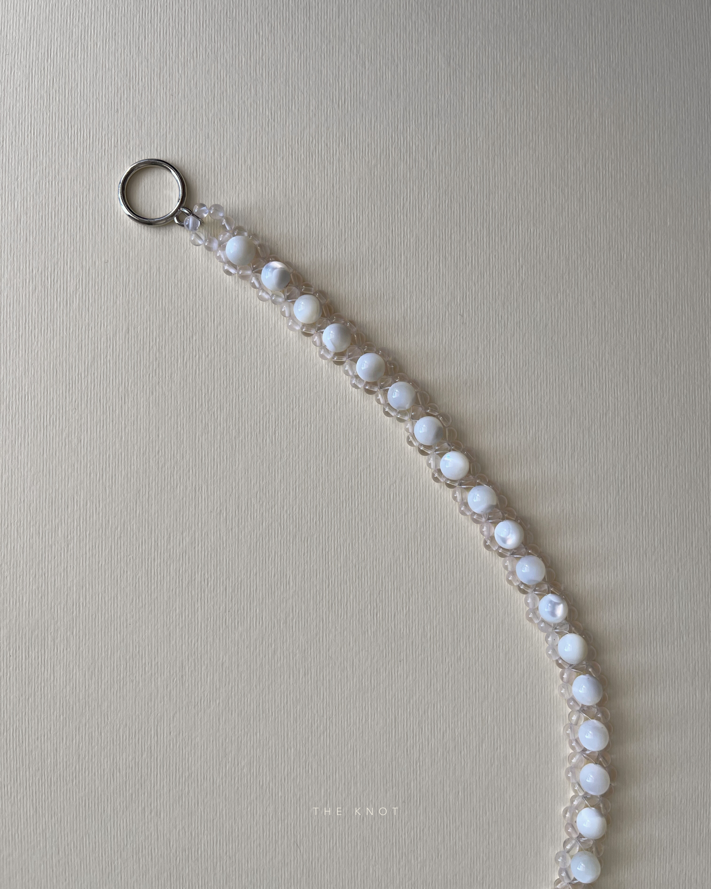 STRUNG D010 mini - pale rose quartz / white shell