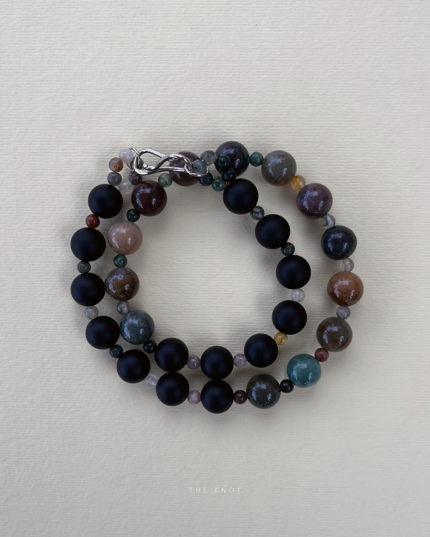 STRUNG TERRA011 duo - indian agate / black matte agate