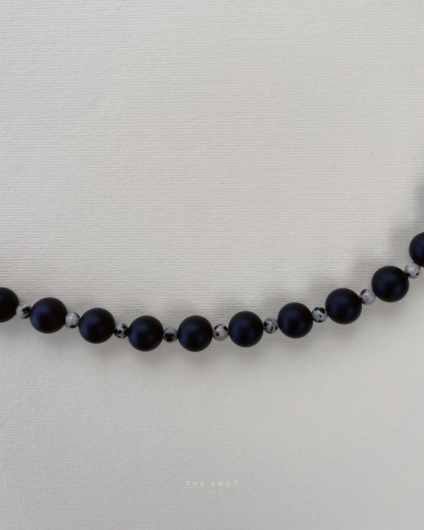 STRUNG TERRA007 - black matte agate / dalmatian jasper
