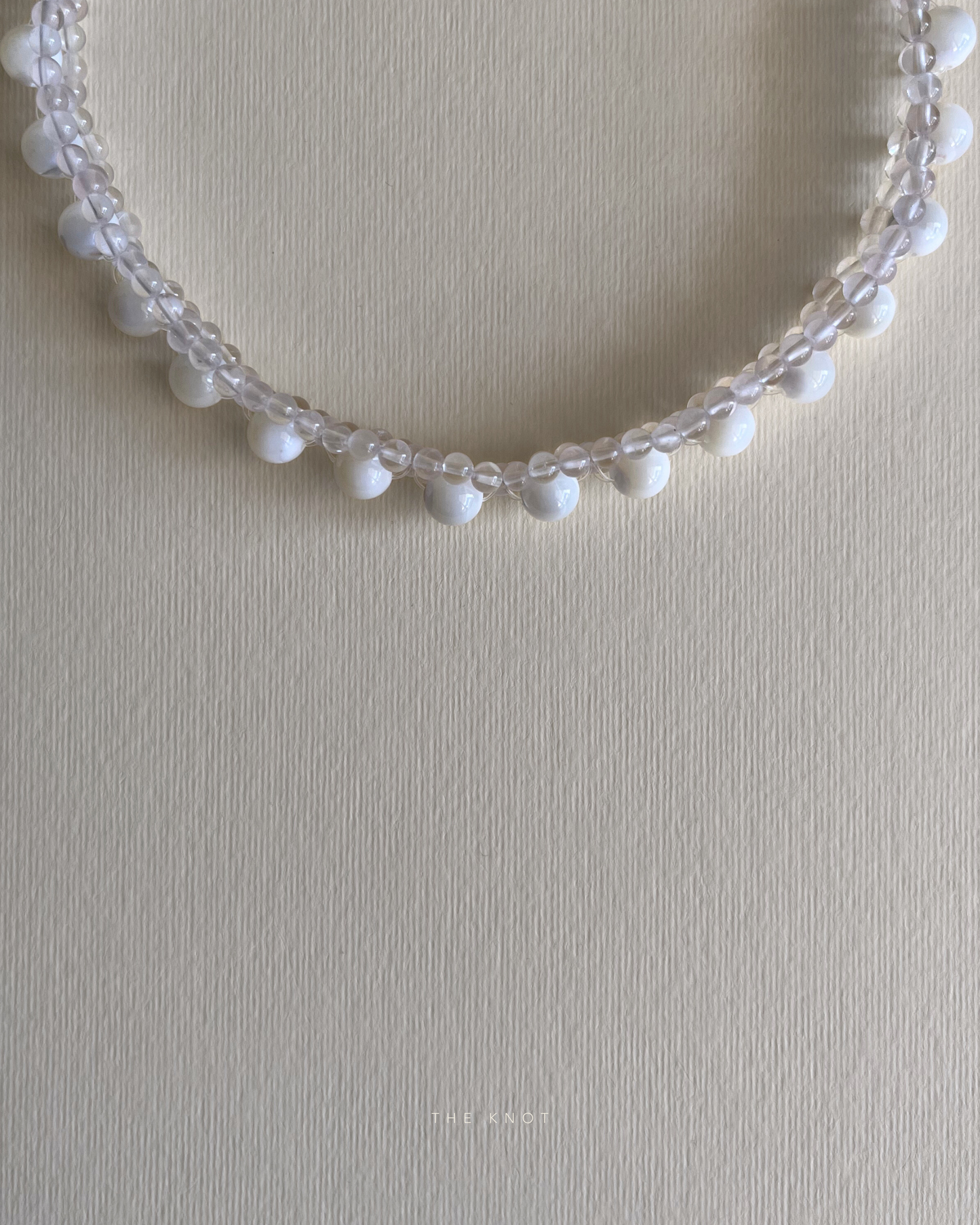 STRUNG D010 mini - pale rose quartz / white shell