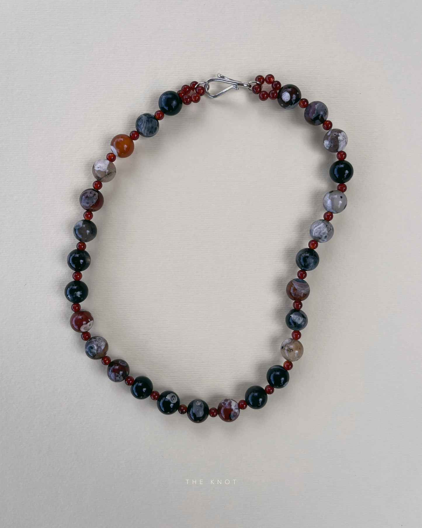 STRUNG TERRA005 - fire lace agate / carnelian
