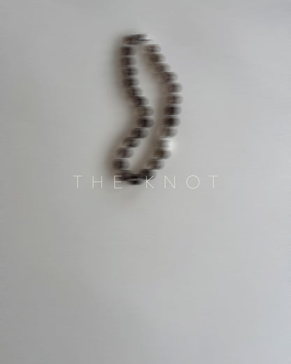 BEAT005 - smoky quartz / off-white silk