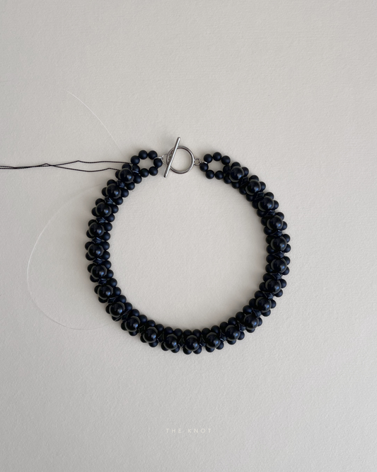 STRUNG D004 - black matte agate / black obsidian