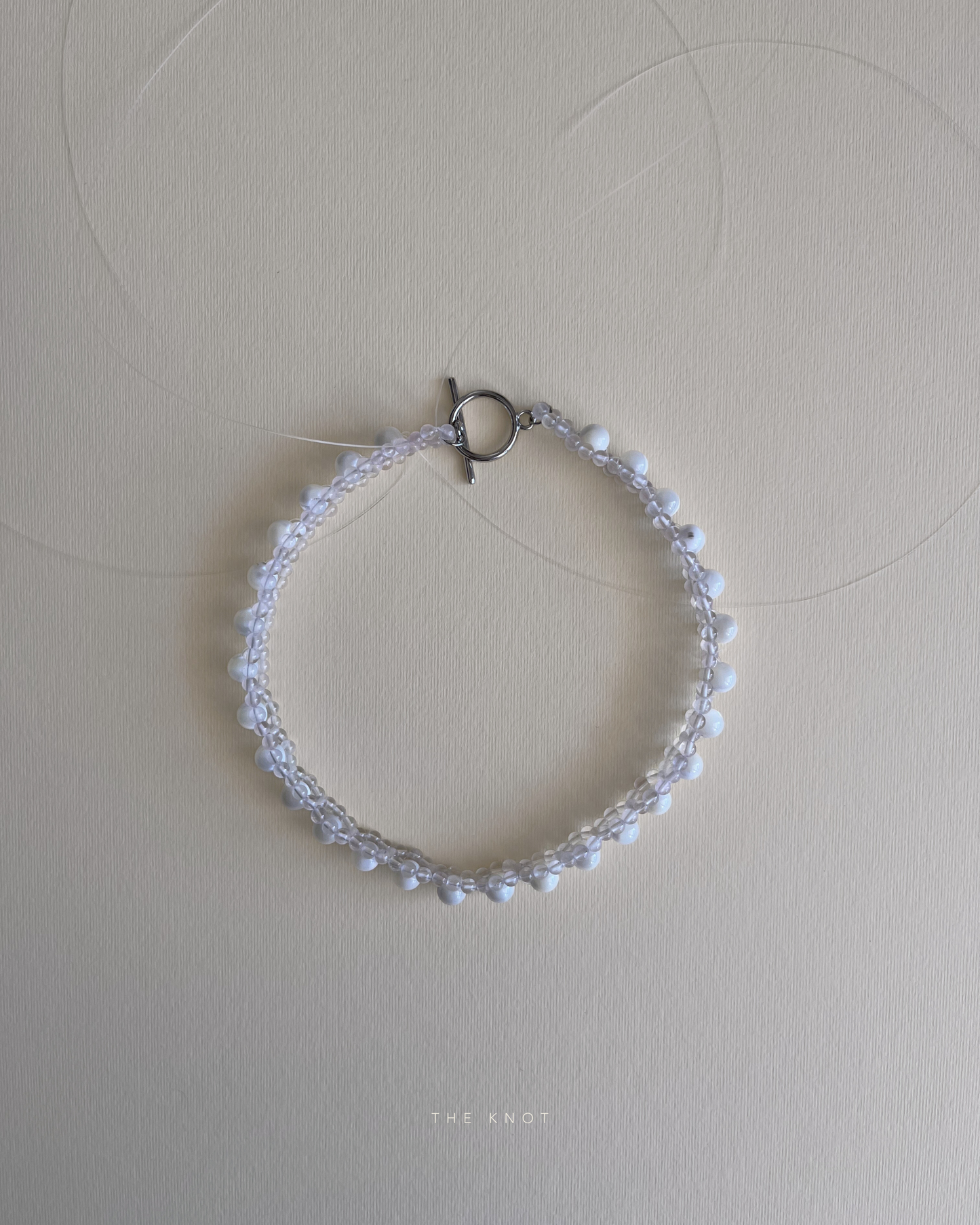 STRUNG D010 mini - pale rose quartz / white shell