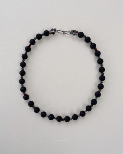 STRUNG TERRA009 - black matte agate / bloodstone