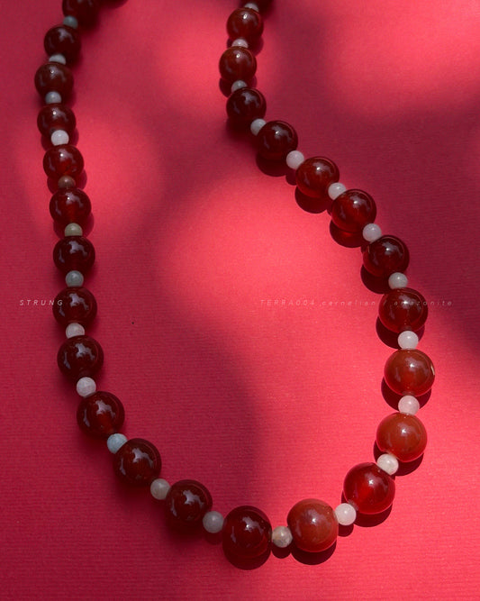 STRUNG TERRA004 - carnelian / amazonite
