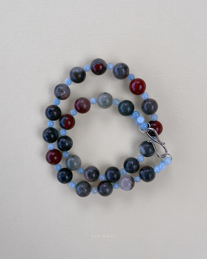 STRUNG TERRA001 - bloodstone / aquamarine