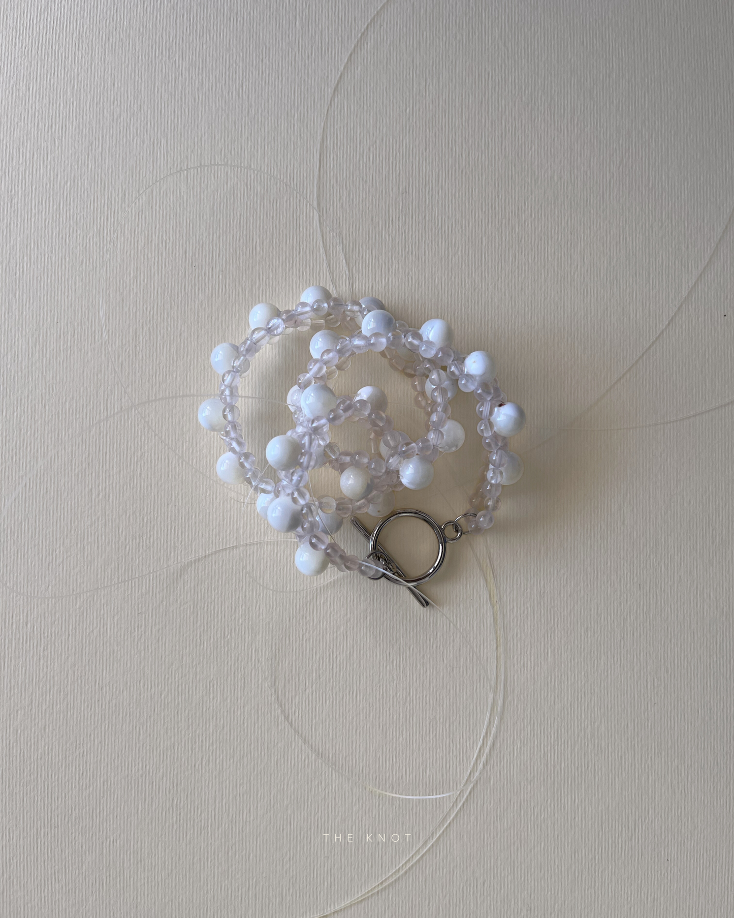 STRUNG D010 mini - pale rose quartz / white shell