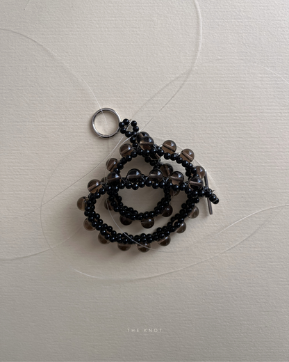 STRUNG D008 mini - black agate / smoky quartz