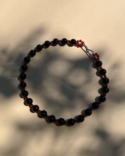 STRUNG TERRA008 - obsidian / carnelian