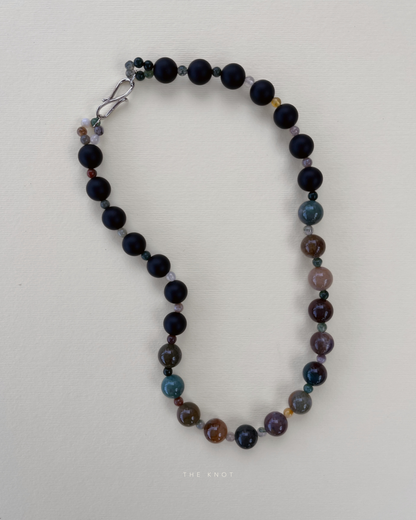 STRUNG TERRA011 duo - indian agate / black matte agate