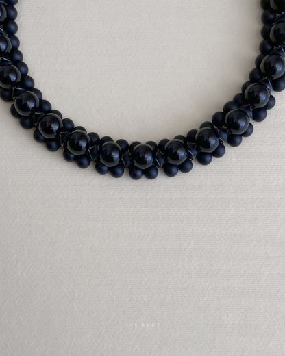 STRUNG D004 - black matte agate / black obsidian