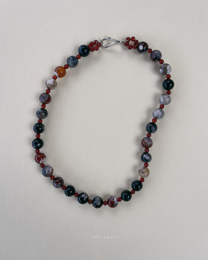 STRUNG TERRA005 - fire lace agate / carnelian
