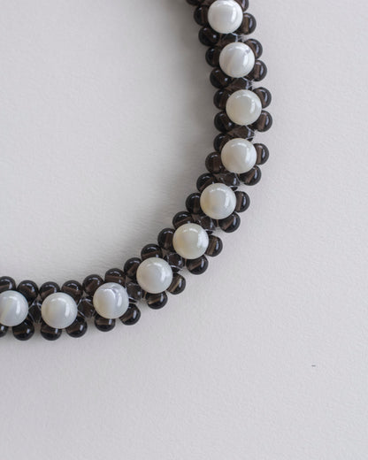 STRUNG D006A - mother of pearl / smoky quartz