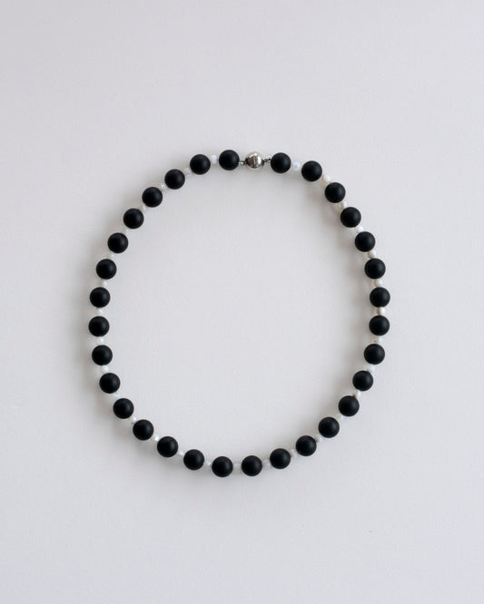 TERRA004 - black matte agate / mother of pearl