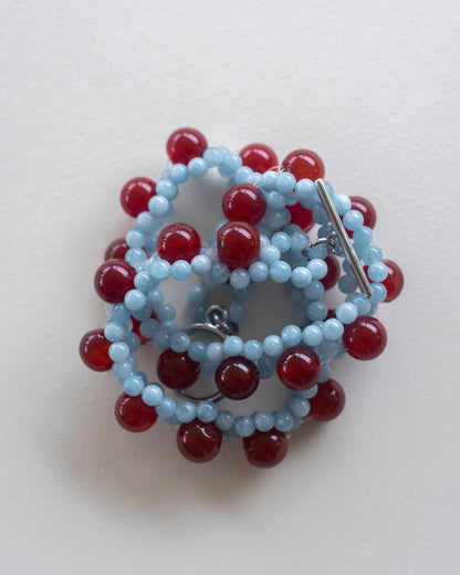 STRUNG D007 MINI - carnelian / aquamarine