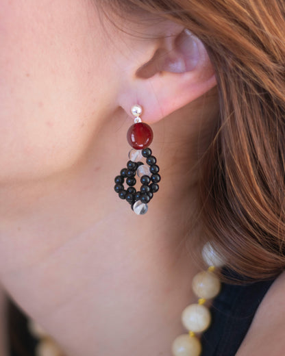 CIRCUIT 003 - carnelian / onyx / crystal quartz